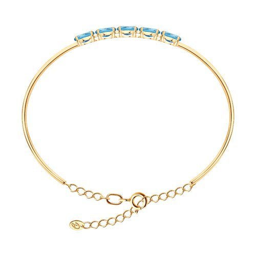 Браслет золотой с топазом «Нежность небес» Соколов (арт.51-350-02992-1)