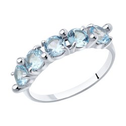 Кольцо из серебра с топазами (Арт.94-310-00346-1)