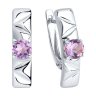 Серьги из серебра с аметистами (Арт.94-320-00793-3)