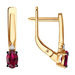 Серьги из золота с бриллиантами и рубинами (Арт.51-220-02400-2)