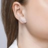 Серьги из серебра с фианитами (Арт.94021890)
