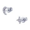 Серьги из серебра с фианитами (Арт.94022924)
