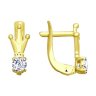 Серьги из желтого золота с фианитами (Арт.027714-2)