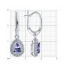 Серьги из белого золота с бриллиантами и танзанитами (Арт.6024153)