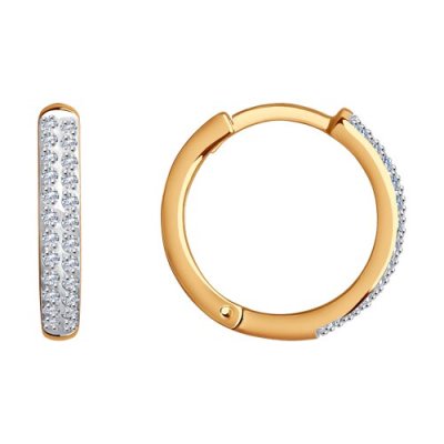 Серьги из золота с фианитами (Арт.029705)