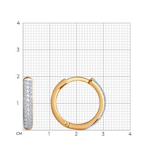 Серьги из золота с фианитами (Арт.029705)