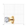 Серьга из золота с бриллиантом выращенным (Арт.9170006-5)