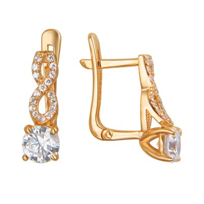 Серьги из серебра с фианитами «Вечность сияния» Estet Moscow (арт.ES-01S1110962)