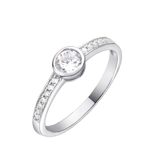 Кольцо серебряное с фианитом «Spark Line» Fresh Jewelry (арт.CZ-R00634-X-W-W-X-W)