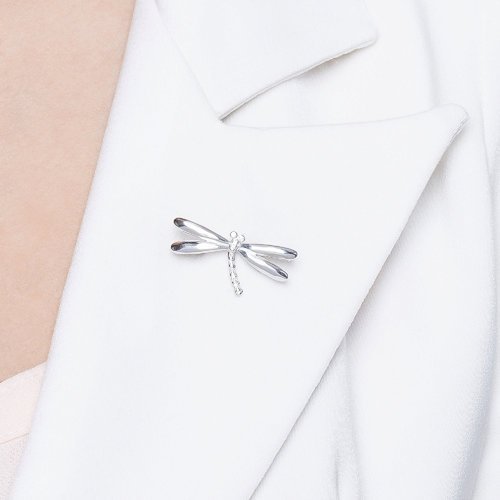 Брошь из серебра с фианитами (Арт.94040049)