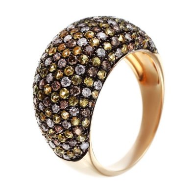 Кольцо из золота с бриллиантом и сапфиром (Арт.aas-3337r-21_ko_dn_ys_yg)