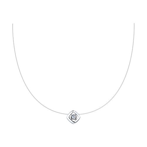 Колье из серебра с фианитом (Арт.94070273)