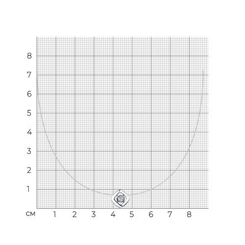Колье из серебра с фианитом (Арт.94070273)