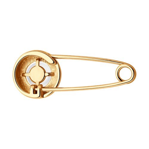 Брошь из золочёного серебра с жемчугом (Арт.93-340-02633-2)