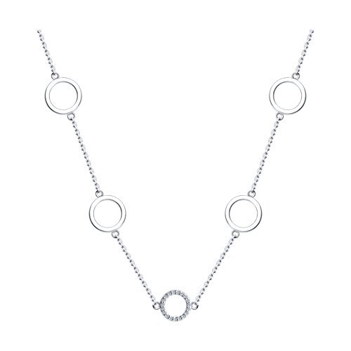 Колье из серебра с фианитами (Арт.94070691)
