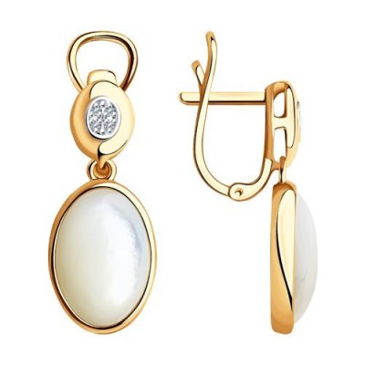 Серьги из золота с бриллиантами (Арт.1021410)