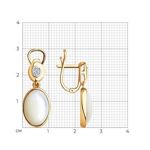 Серьги из золота с бриллиантами (Арт.1021410)