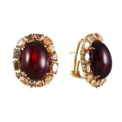 Серьги из золота с бриллиантом и гранатом (Арт.e600135gan001_sr_dc_grb_yg)