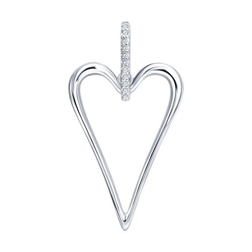 Подвеска из серебра с фианитами «Воздушное Сердце» SOKOLOV (арт.94-130-00207-1)