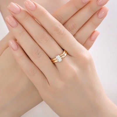 Кольцо из золота с бриллиантами «Городской Ритм» Соколов (арт.1012856)