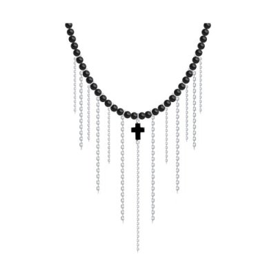 Колье из серебра с гематитом «Ночная Готика» SOKOLOV (арт.94-370-00033-1)