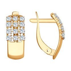 Серьги из золота с фианитами (Арт.81020283)