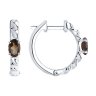 Серьги из серебра с раухтопазами (Арт.92022283)