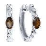 Серьги из серебра с раухтопазами (Арт.92022283)