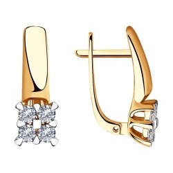 Серьги из золота с бриллиантами (Арт.1021365)