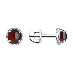 Серьги из серебра с гранатами (Арт.92022561)