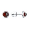 Серьги из серебра с гранатами (Арт.92022561)