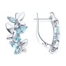 Серьги из серебра с топазами (Арт.92022930)