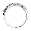 Кольцо из белого золота с бриллиантами и сапфирами «Синий Шелест» Sokolov (арт.2011384-3)