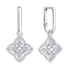 Серьги из серебра с фианитами «Цветок Света» Соколов (арт.94027309)
