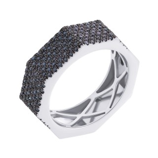 Кольцо из белого золота с голубым бриллиантом «Arctic Edge» JVG (арт.R32375)