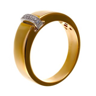Кольцо из золота с бриллиантами «Линия совершенства» JVG (арт.RGDA-5941-M1_YG)