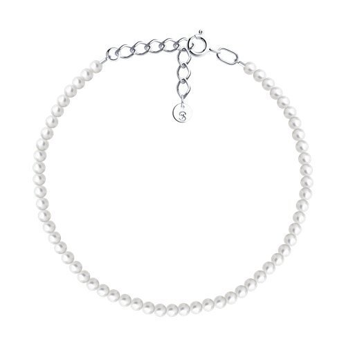 Браслет из серебра с синтетическим жемчугом (Арт.94051536)