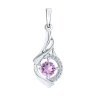 Подвеска из серебра с аметистом и фианитами (Арт.94-330-00379-3)