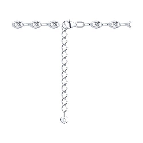 Колье из серебра с фианитами (Арт.94071408)