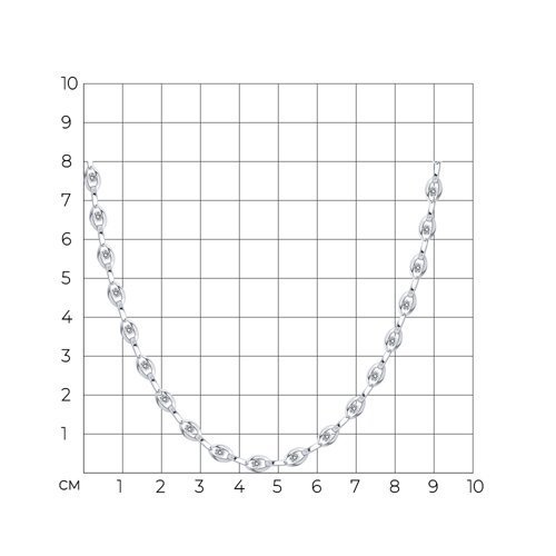 Колье из серебра с фианитами (Арт.94071408)