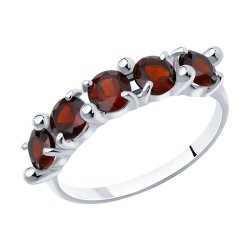 Кольцо из серебра с гранатами (Арт.94-310-00346-2)