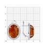 Серьги из серебра с янтарём и фианитами (Арт.94-320-00829-1)