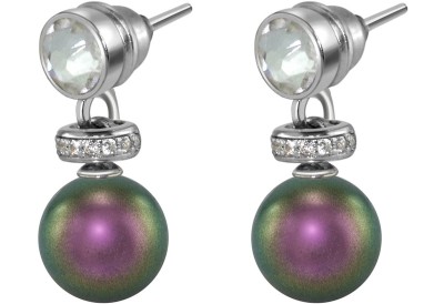 Серьги серебро с жемчугом и куб. цирконием «Pearl Kiss» Rivoli (арт.ABS-3-8-19-S)