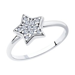 Кольцо из серебра с фианитами (Арт.94012715)