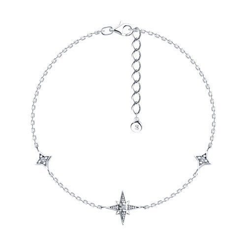 Браслет из серебра с фианитами (Арт.94051181)