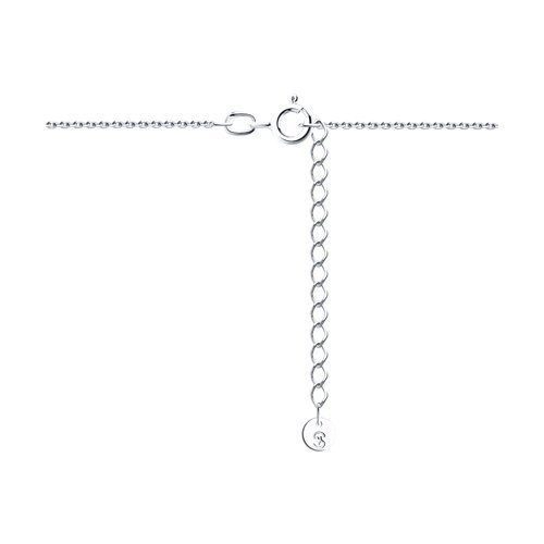 Колье из белого золота с бриллиантами и танзанитами «Таинственный ирис» Соколов (арт.6074)