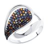 Кольцо из серебра с фианитами (Арт.94013197)