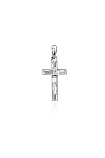 Кулон из белого золота с бриллиантами «RELIGION Cross» Estet (арт.01Р621090)