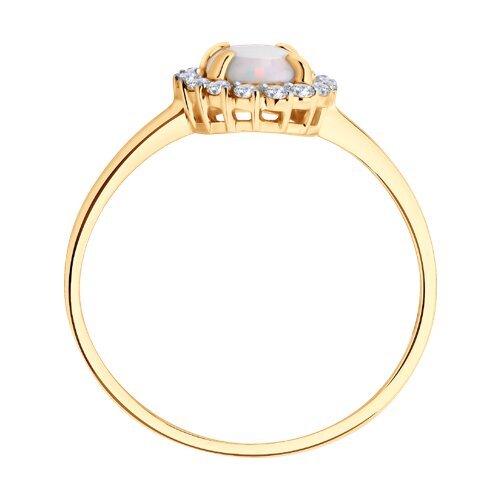 Кольцо золотое пробы 585 с опалом (Арт.717195)