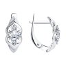Серьги из серебра с фианитами (Арт.94022357)